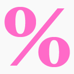 pink percent sign
